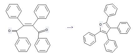 Furan,2,3,4,5-tetraphenyl- can be prepared by (Z)-1,2,3,4-tetraphenyl-but-2-ene-1,4-dione at 140°C